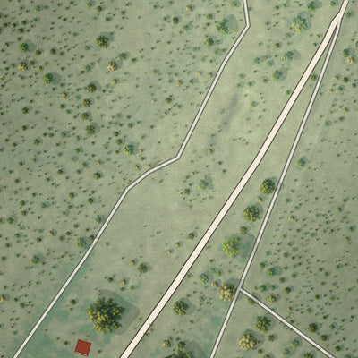 Second close-up of the map of Spofford, Texas print showing more streets and buildings