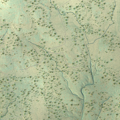 Second close-up of the map of Spring Branch, Texas print showing more streets and buildings