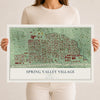 Map of Spring Valley Village, Texas, 12 x 18 inch unframed archival matte print