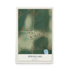 Map of Springlake, Texas, 12 x 18 inch unframed archival matte print