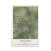 Map of Springtown, Texas, 12 x 18 inch unframed archival matte print