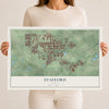Map of Stafford, Texas, 12 x 18 inch unframed archival matte print