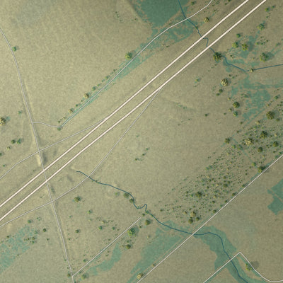 Second close-up of the map of Staples, Texas print showing more streets and buildings