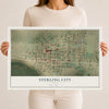Map of Sterling City, Texas, 12 x 18 inch unframed archival matte print