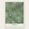 Stowell, Texas map print, the full design