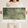Map of Talco, Texas, 12 x 18 inch unframed archival matte print