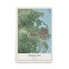 Map of Texas City, Texas, 12 x 18 inch unframed archival matte print