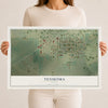 Map of Texhoma, Texas, 12 x 18 inch unframed archival matte print