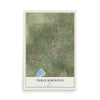 Map of Throckmorton, Texas, 12 x 18 inch unframed archival matte print