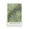 Map of Timbercreek Canyon, Texas, 12 x 18 inch unframed archival matte print