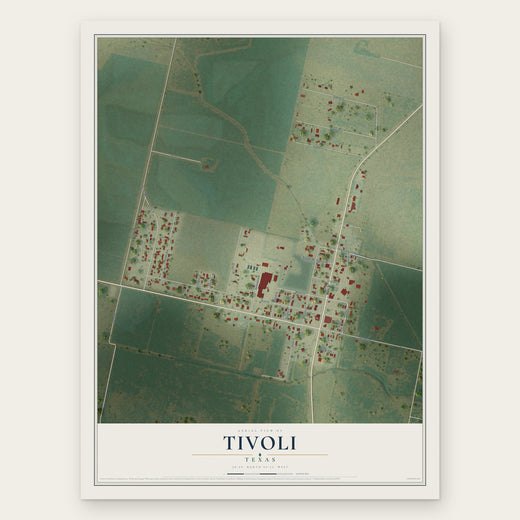 Tivoli, Texas map print, the full design