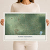 Map of Todd Mission, Texas, 12 x 18 inch unframed archival matte print