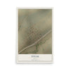 Map of Toyah, Texas, 12 x 18 inch unframed archival matte print