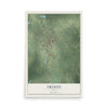 Map of Trinity, Texas, 12 x 18 inch unframed archival matte print