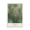 Map of Tuscola, Texas, 12 x 18 inch unframed archival matte print