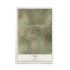 Map of Tye, Texas, 12 x 18 inch unframed archival matte print