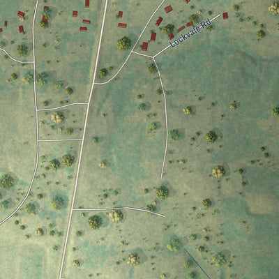 Second close-up of the map of Union Grove, Texas print showing more streets and buildings