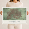 Map of University Park, Texas, 12 x 18 inch unframed archival matte print