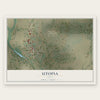 Utopia, Texas map print, the full design
