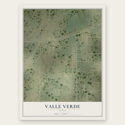 Valle Verde, Texas map print, the full design