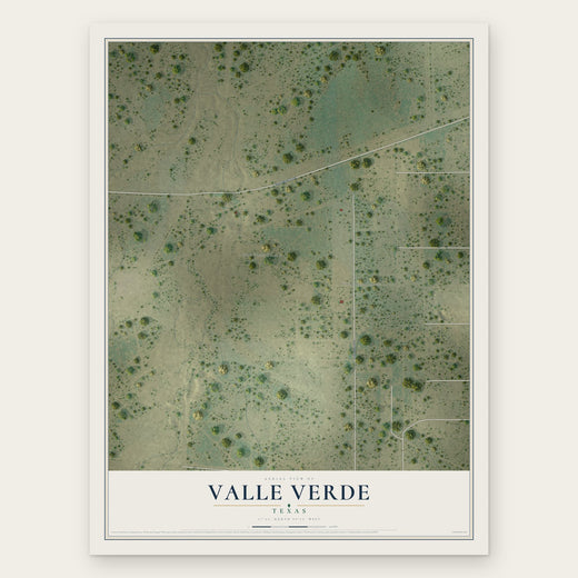 Valle Verde, Texas map print, the full design