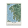 Map of Volente, Texas, 12 x 18 inch unframed archival matte print