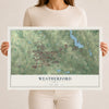 Map of Weatherford, Texas, 12 x 18 inch unframed archival matte print