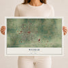 Map of Weimar, Texas, 12 x 18 inch unframed archival matte print