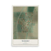 Map of Weinert, Texas, 12 x 18 inch unframed archival matte print