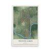 Map of Weston Lakes, Texas, 12 x 18 inch unframed archival matte print