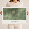 Map of Whitesboro, Texas, 12 x 18 inch unframed archival matte print