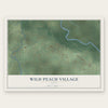 Wild Peach Village, Texas map print, the full design