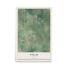 Map of Willis, Texas, 12 x 18 inch unframed archival matte print