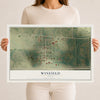Map of Winfield, Texas, 12 x 18 inch unframed archival matte print