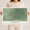 Map of Woodbranch, Texas, 12 x 18 inch unframed archival matte print