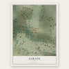 Zarate, Texas map print, the full design