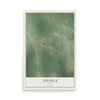 Map of Zavalla, Texas, 12 x 18 inch unframed archival matte print