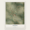 Zephyr, Texas map print, the full design