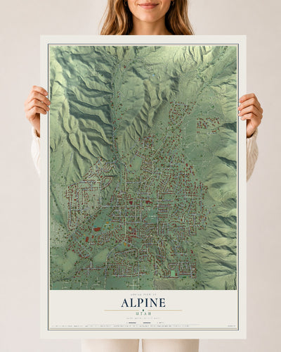 Map of Alpine, Utah, 24 x 36 inch unframed archival matte print