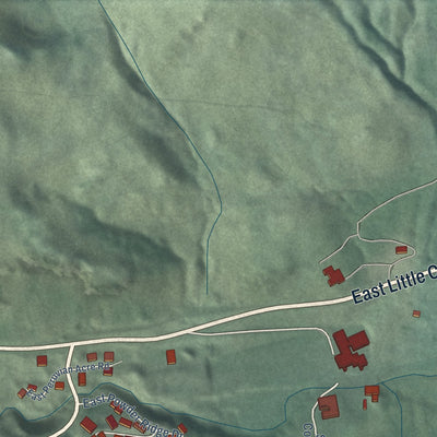 Second close-up of the map of Alta, Utah print showing more streets and buildings