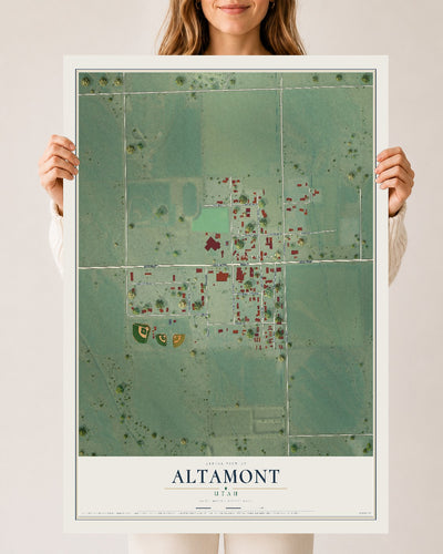 Map of Altamont, Utah, 24 x 36 inch unframed archival matte print
