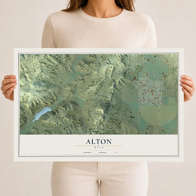Map of Alton, Utah, 12 x 18 inch unframed archival matte print
