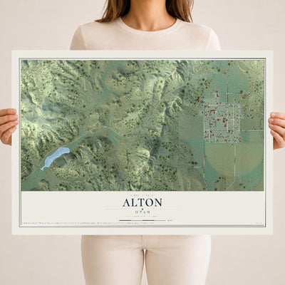 Map of Alton, Utah, 18 x 24 inch unframed archival matte print