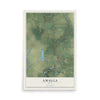 Map of Amalga, Utah, 12 x 18 inch unframed archival matte print