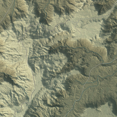 Close-up of the map of Aneth, Utah print showing street and building detail