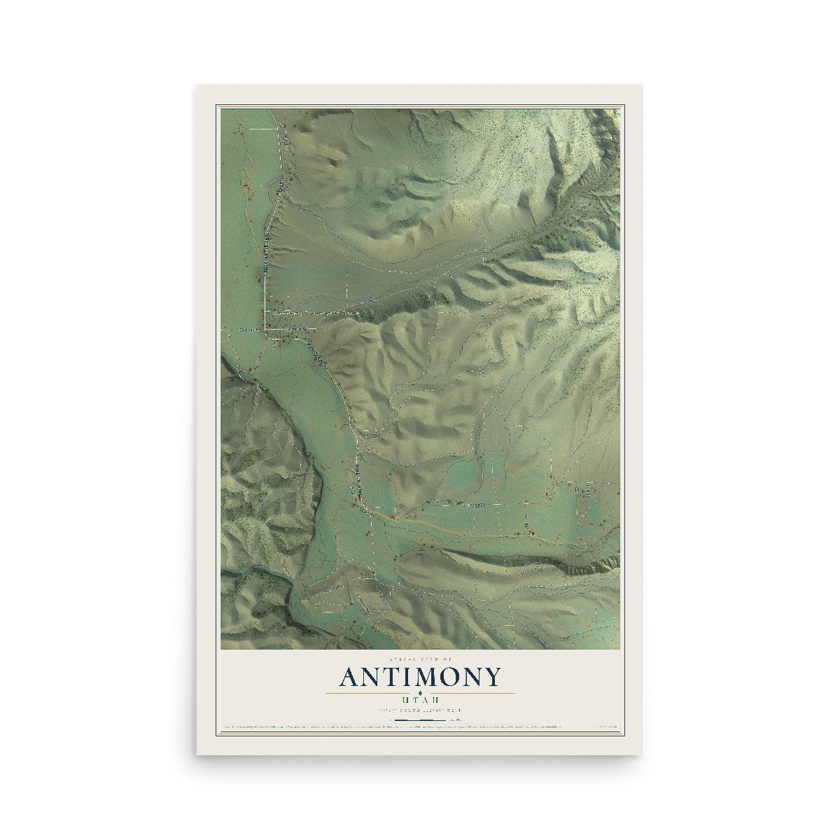 Map of Antimony, Utah, 12 x 18 inch unframed archival matte print