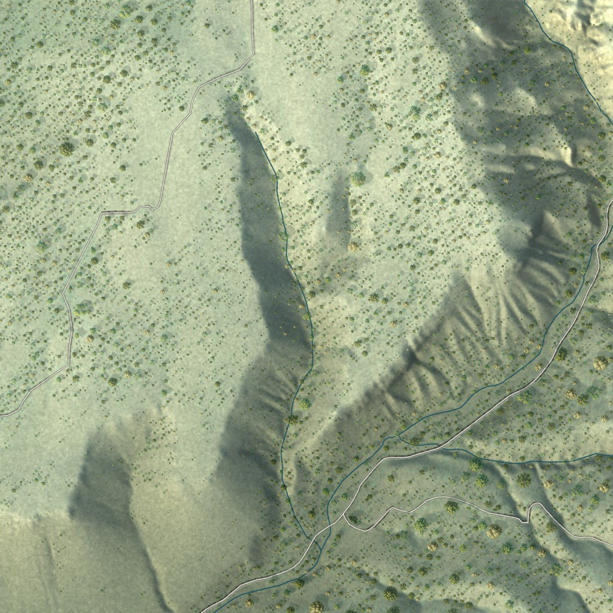 Close-up of the map of Antimony, Utah print showing street and building detail
