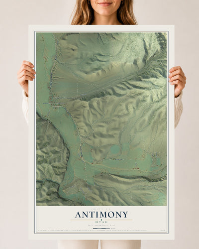 Map of Antimony, Utah, 24 x 36 inch unframed archival matte print