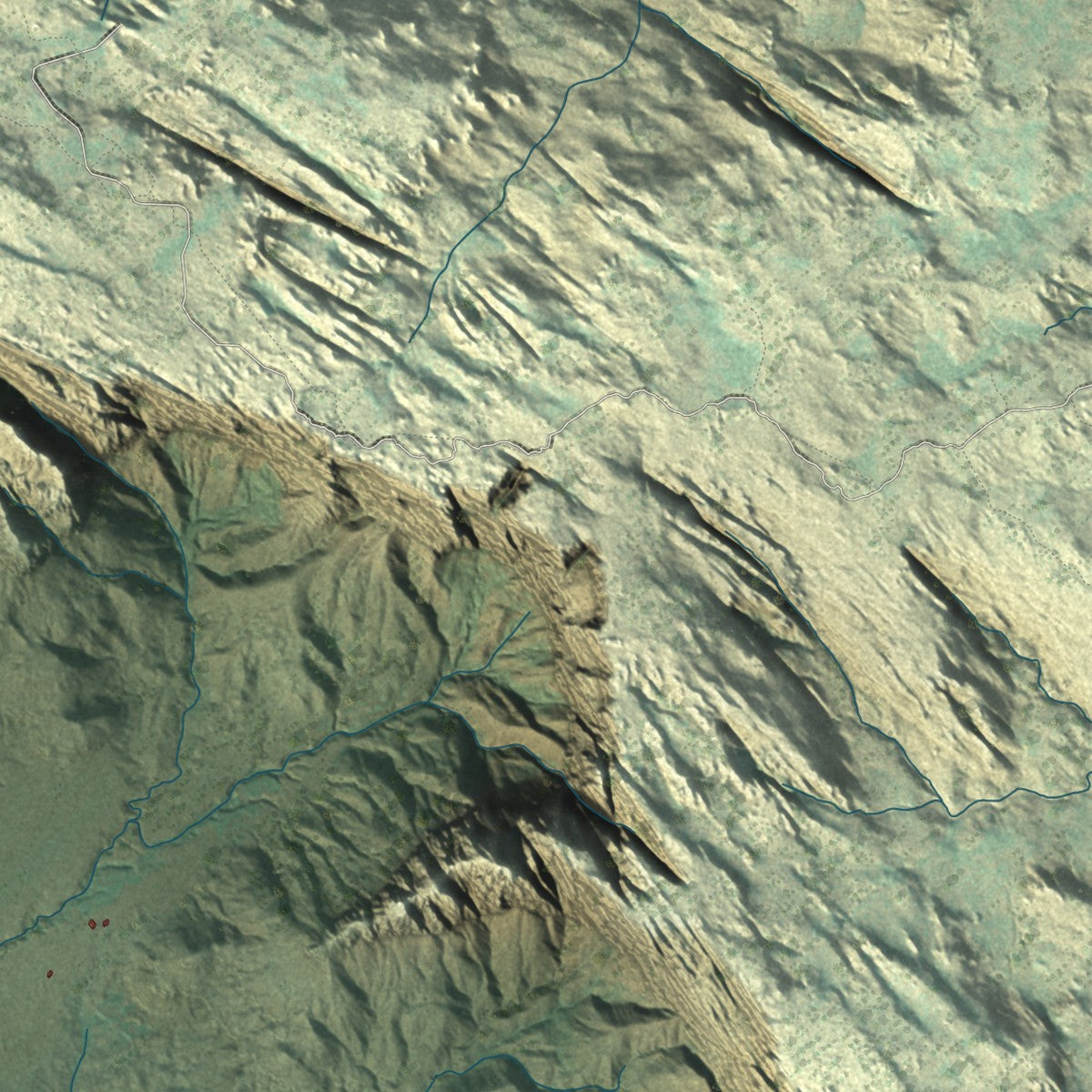 Close-up of the map of Apple Valley, Utah print showing street and building detail