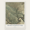 Arches National Park, Utah map print, the full design